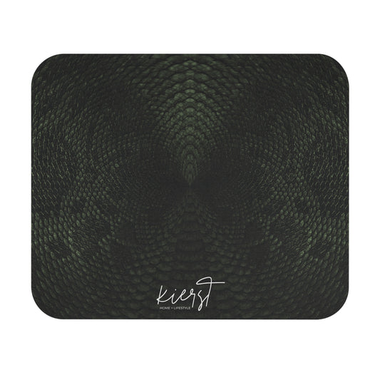 Deep Rich Green Snake Print Mouse Pad | A Striking Neutral for Everyday Use
