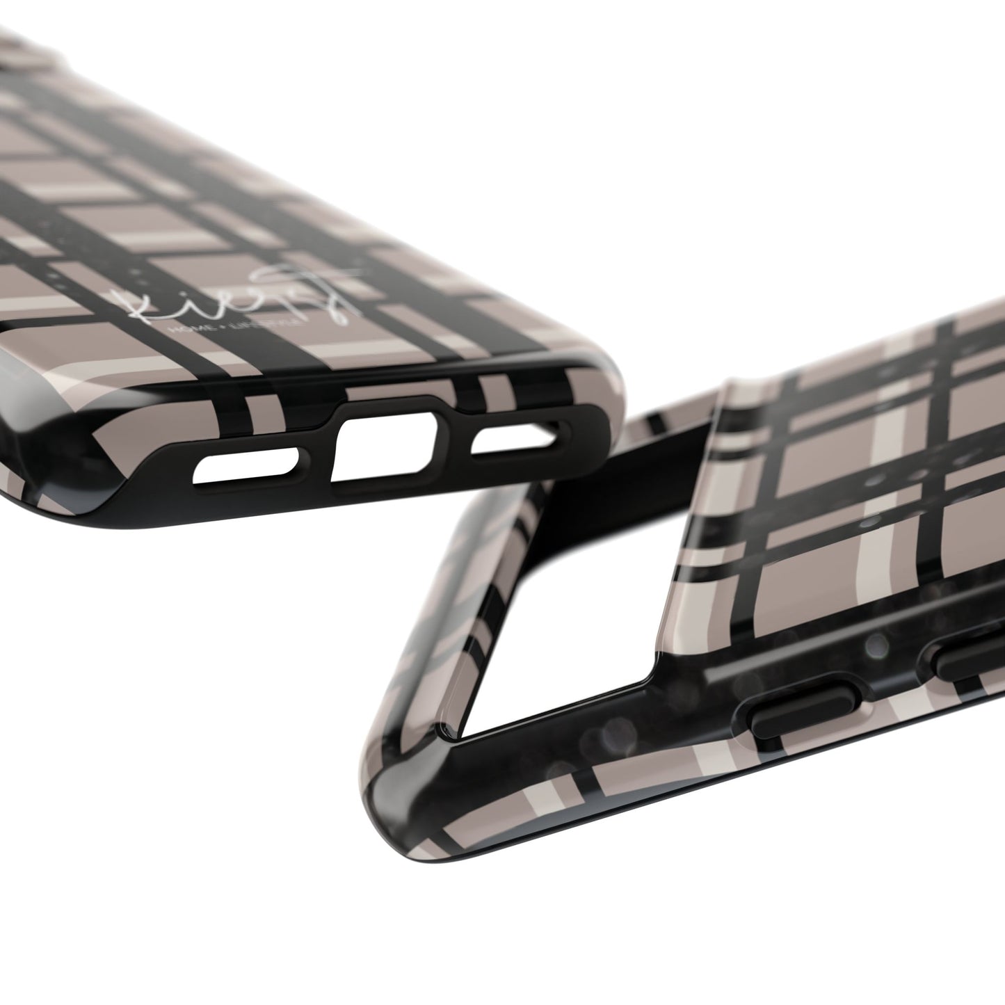Elevated Neutrals Plaid Google Pixel Case | Taupe, Cream, & Black—Refined, Not Routine