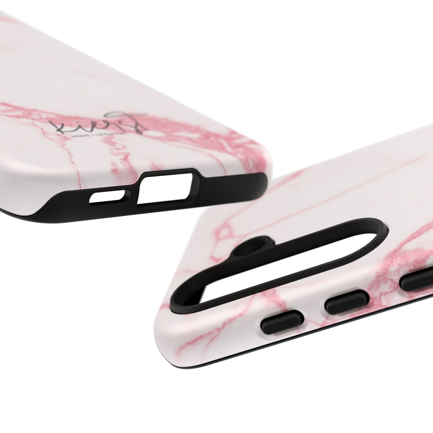 Pink & White Marble Samsung Galaxy Phone Case | Feminine, Polished, and Quietly Bold