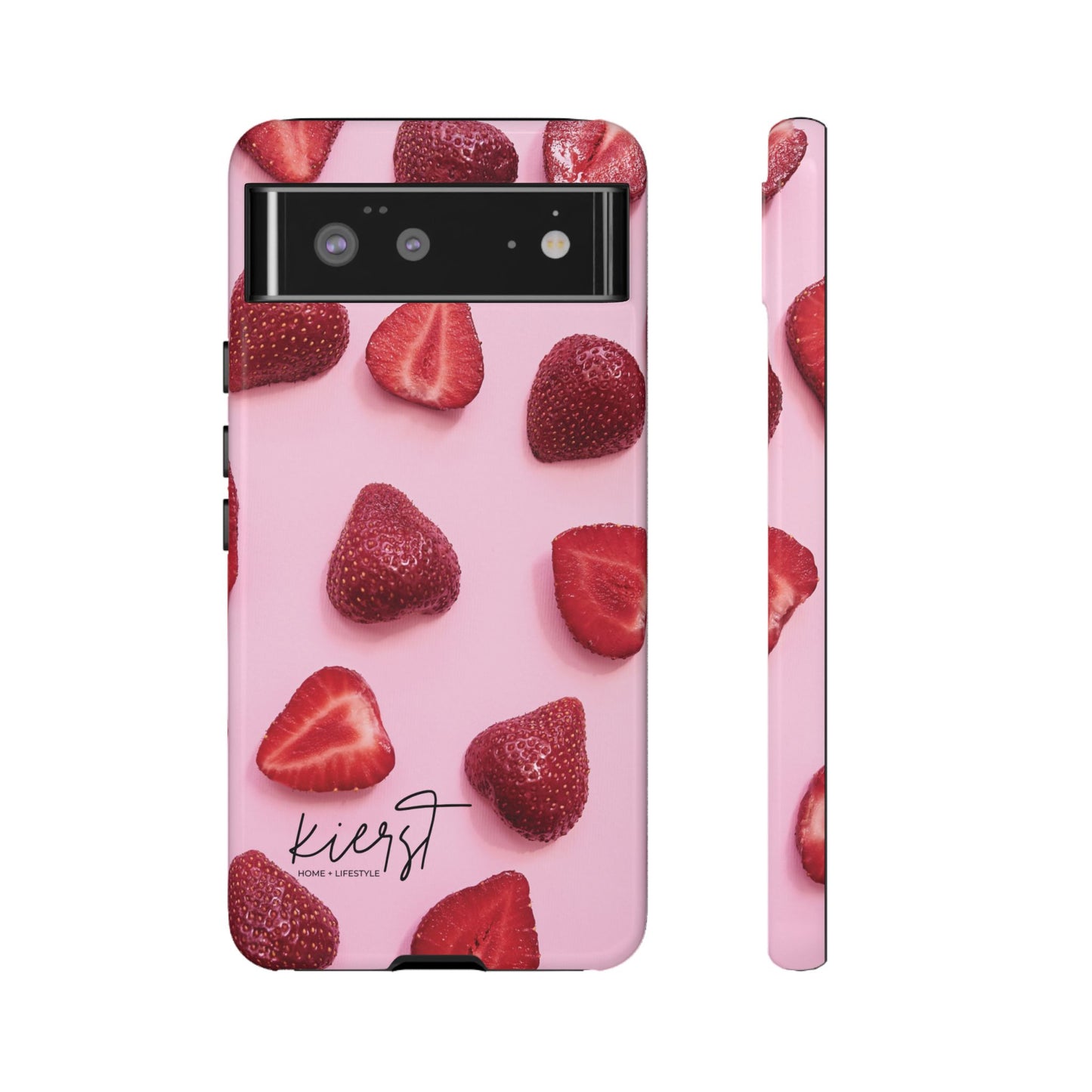 Strawberries Google Pixel Case | Blush-Toned Charm Meets Playful Precision