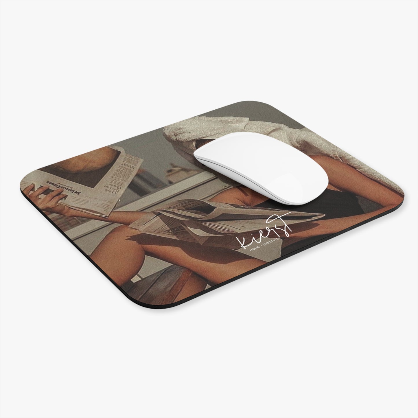 A Classic Affair Mouse Pad – Vintage Glam Editorial Aesthetic
