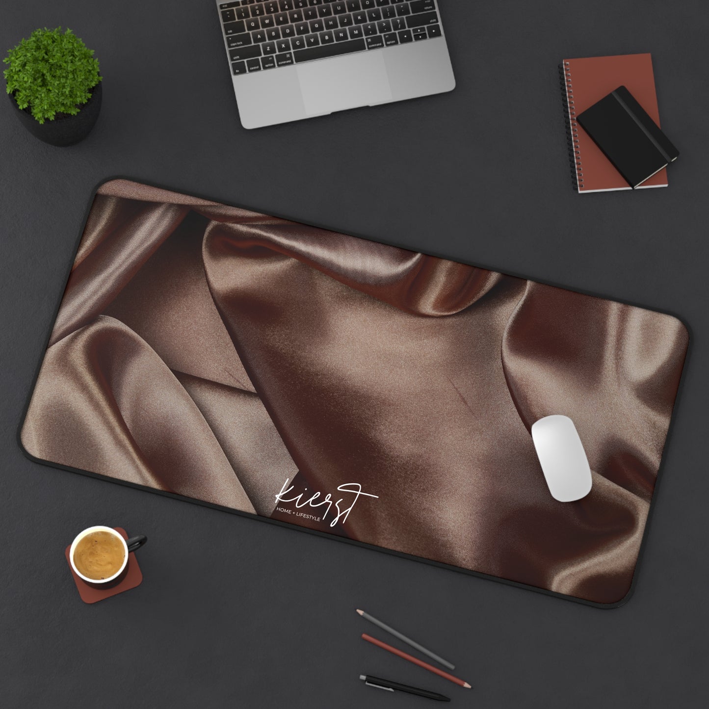 Chocolate Silk Print Desk Mat