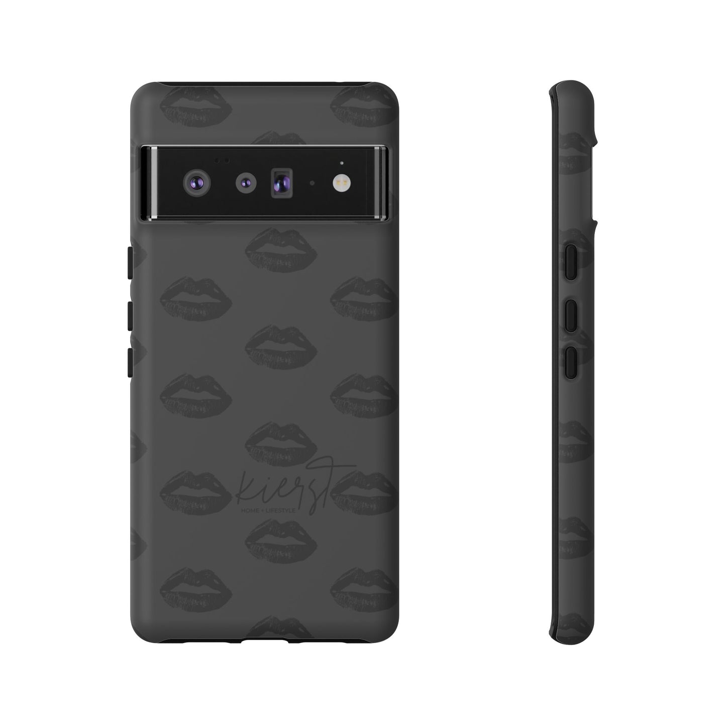 Black Lips Google Pixel Phone Case | Monochrome Meets Mood