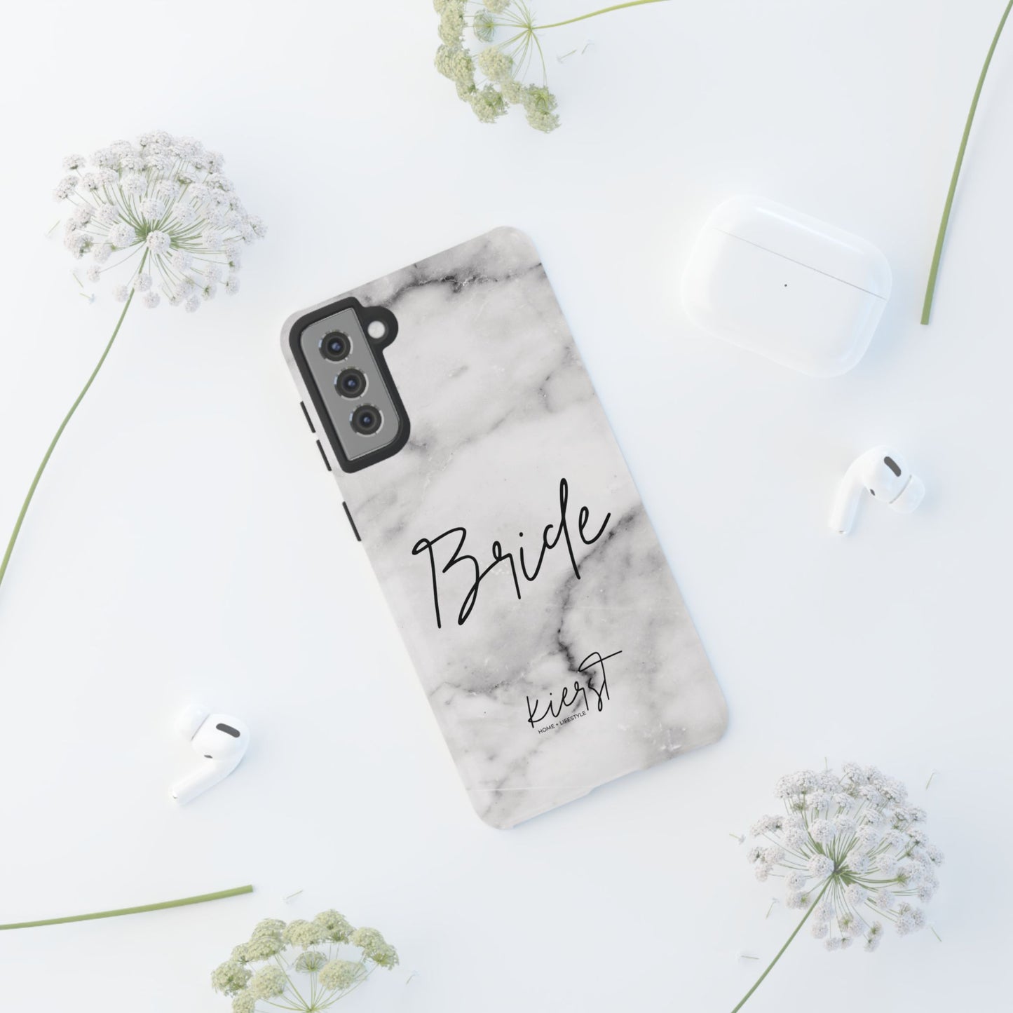 Bride Lived-In White and Grey Marble Samsung Galaxy Phone Case