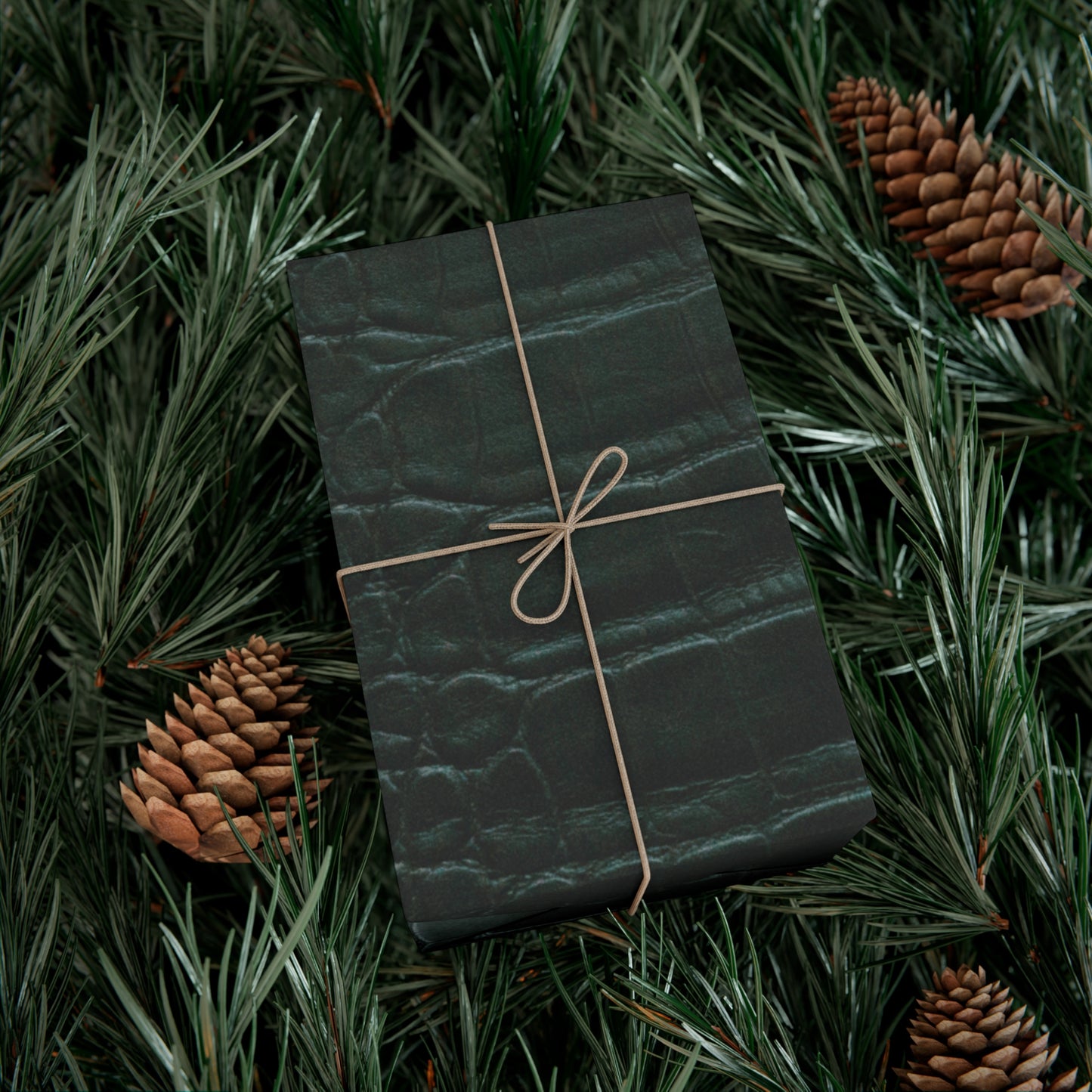 Emerald Crocodile Print Gift Wrapping Paper