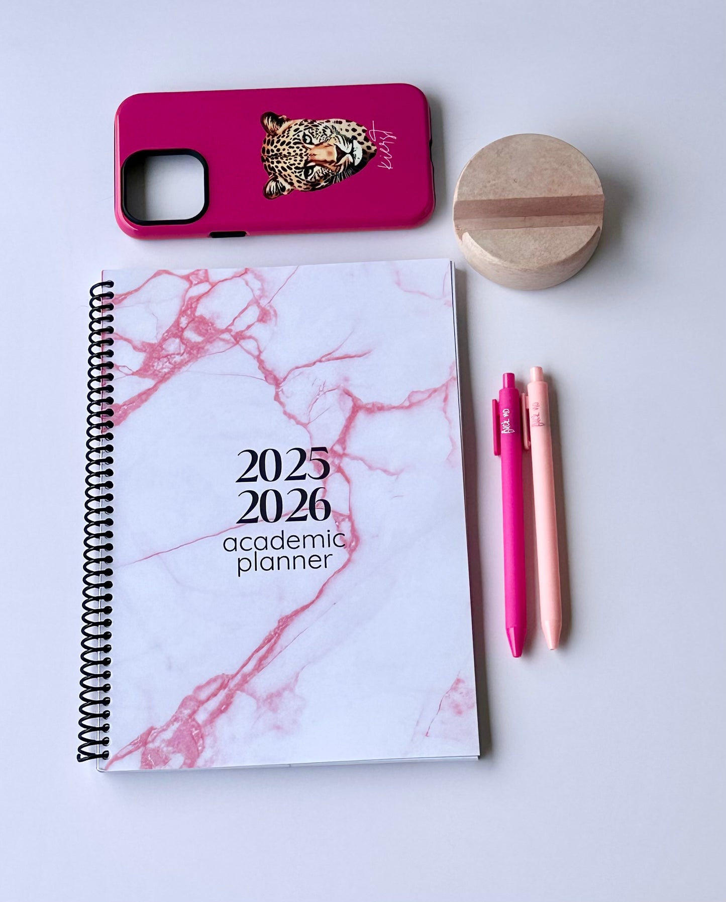 Academic Year Planner Pink Marble