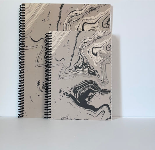 Cream, Grey, and Taupe Marble Notebook | Elegance For Home & Office