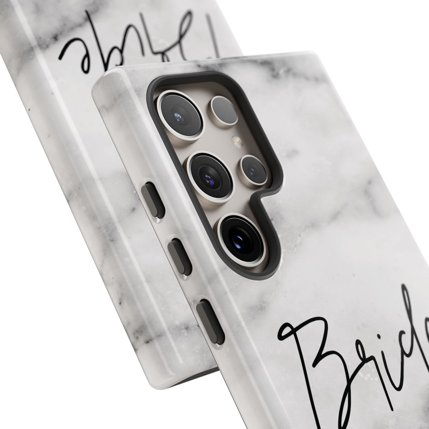 Bride Lived-In White and Grey Marble Samsung Galaxy Phone Case