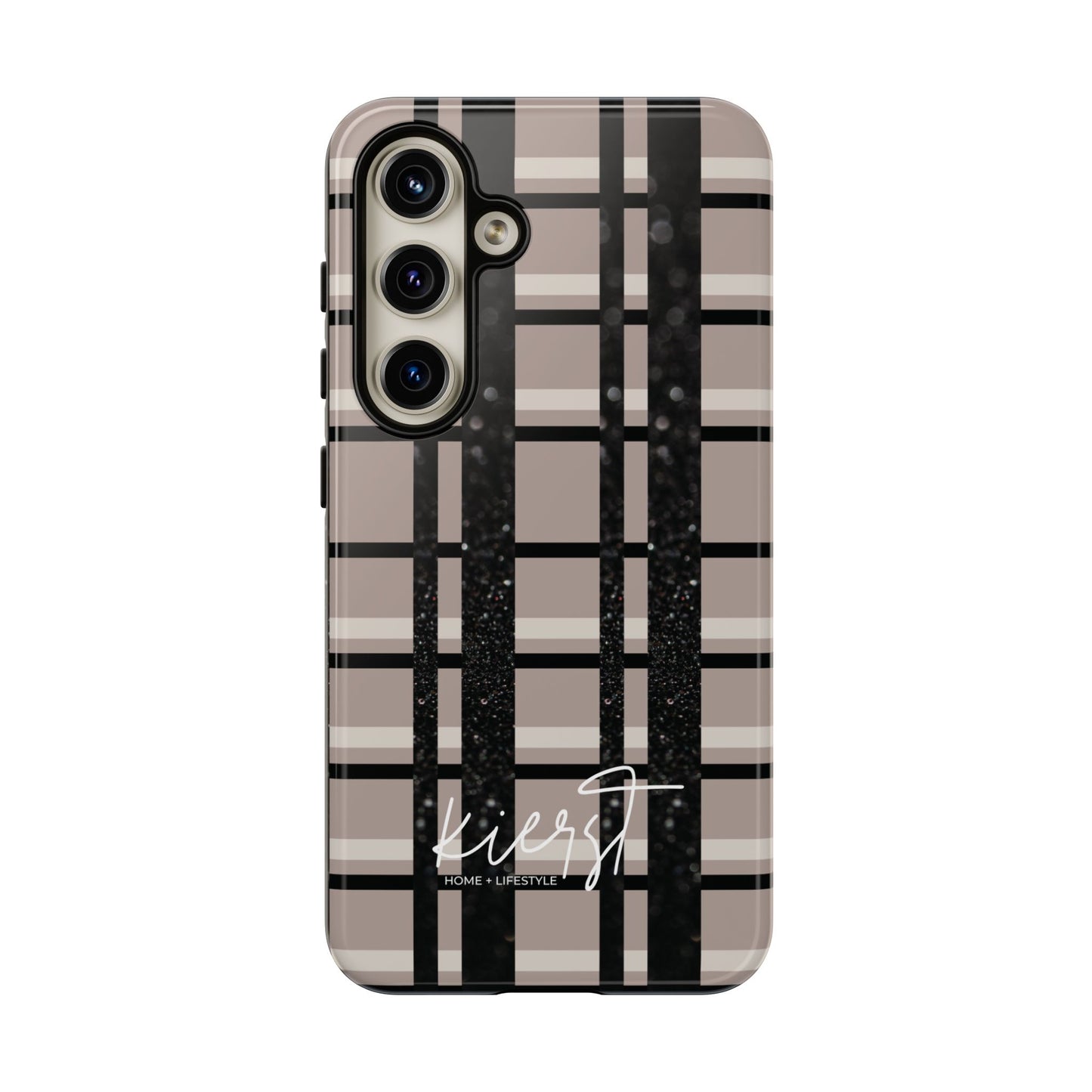 Elevated Neutrals Plaid Samsung Galaxy Case | Structured Style, Soft Edge