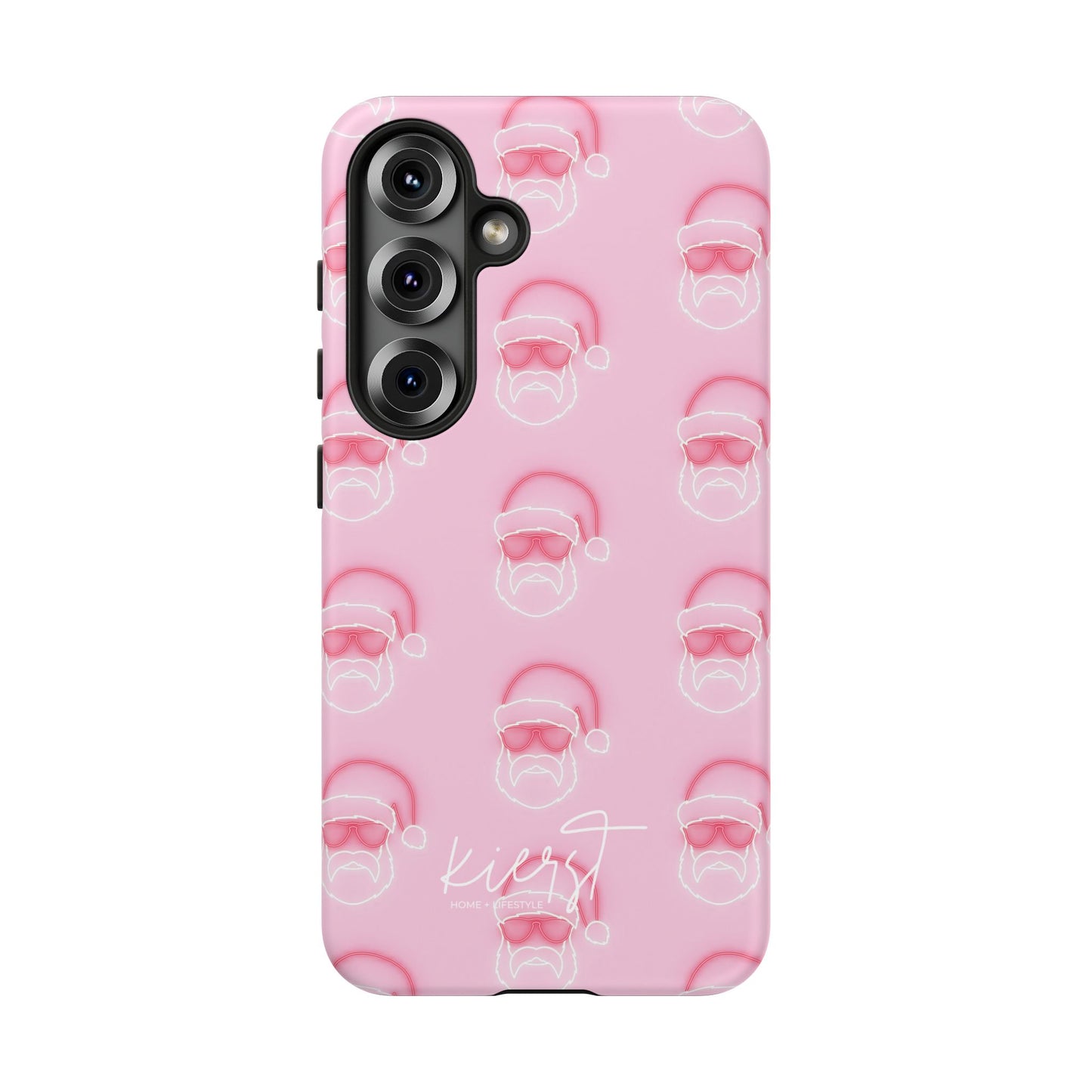 Holiday 25 Neon Sign Santa on Pink Samsung Galaxy Phone Case