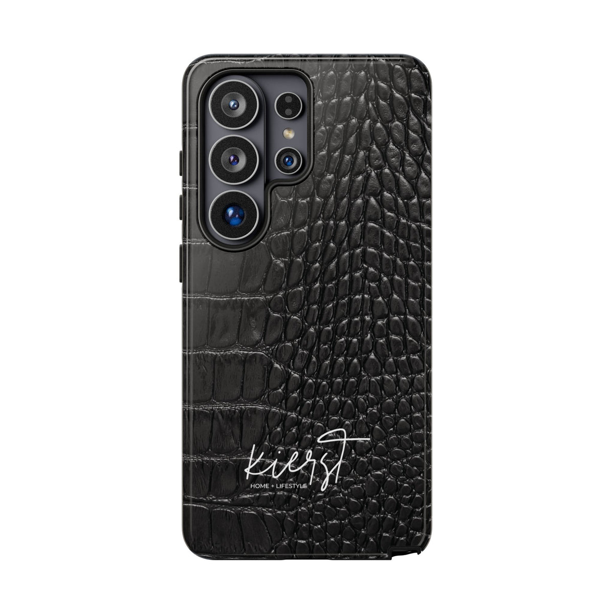 Black Crocodile Print Samsung Galaxy Phone Case