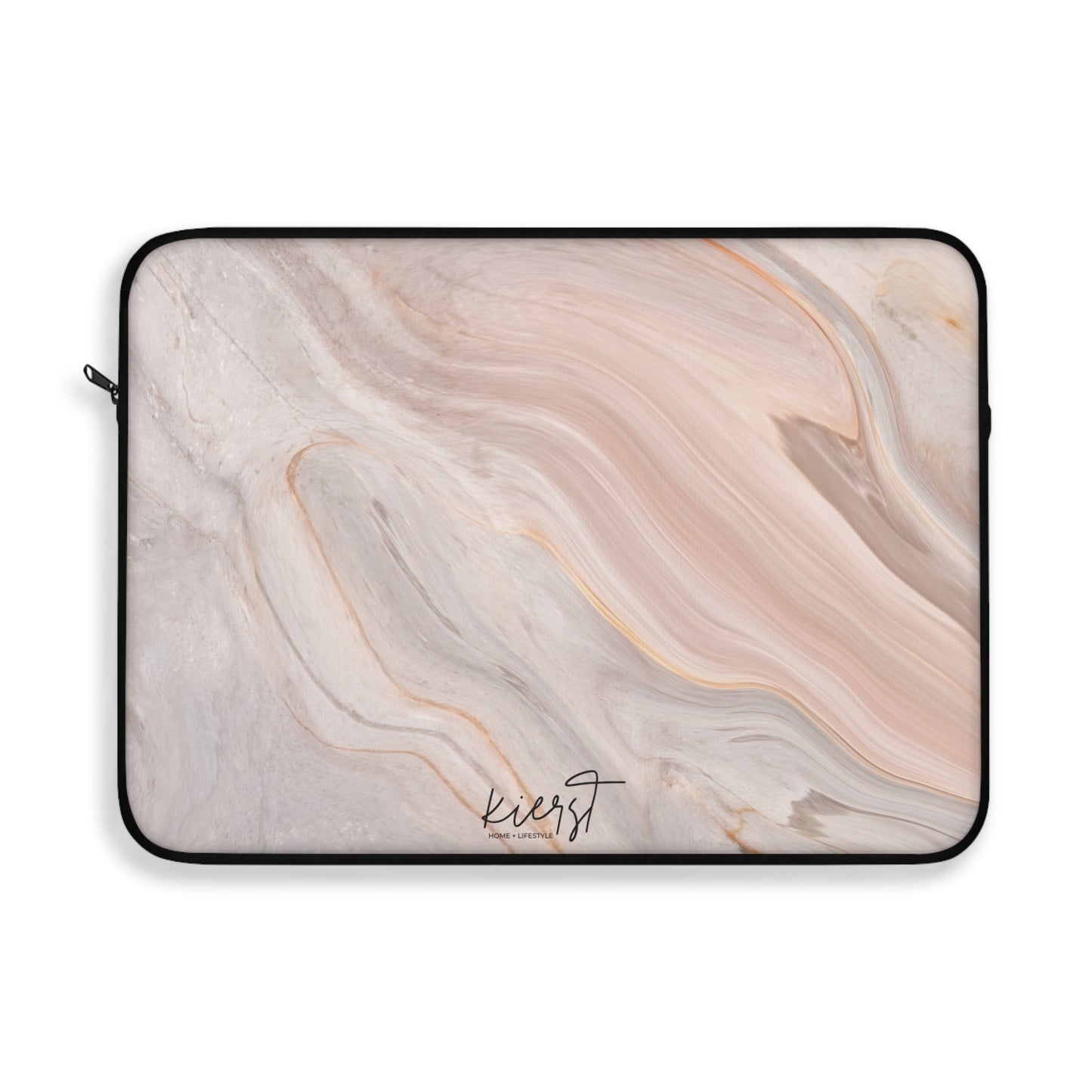 Blush Swirl Marble Laptop Sleeve | Soft Neutral Tech Accessory