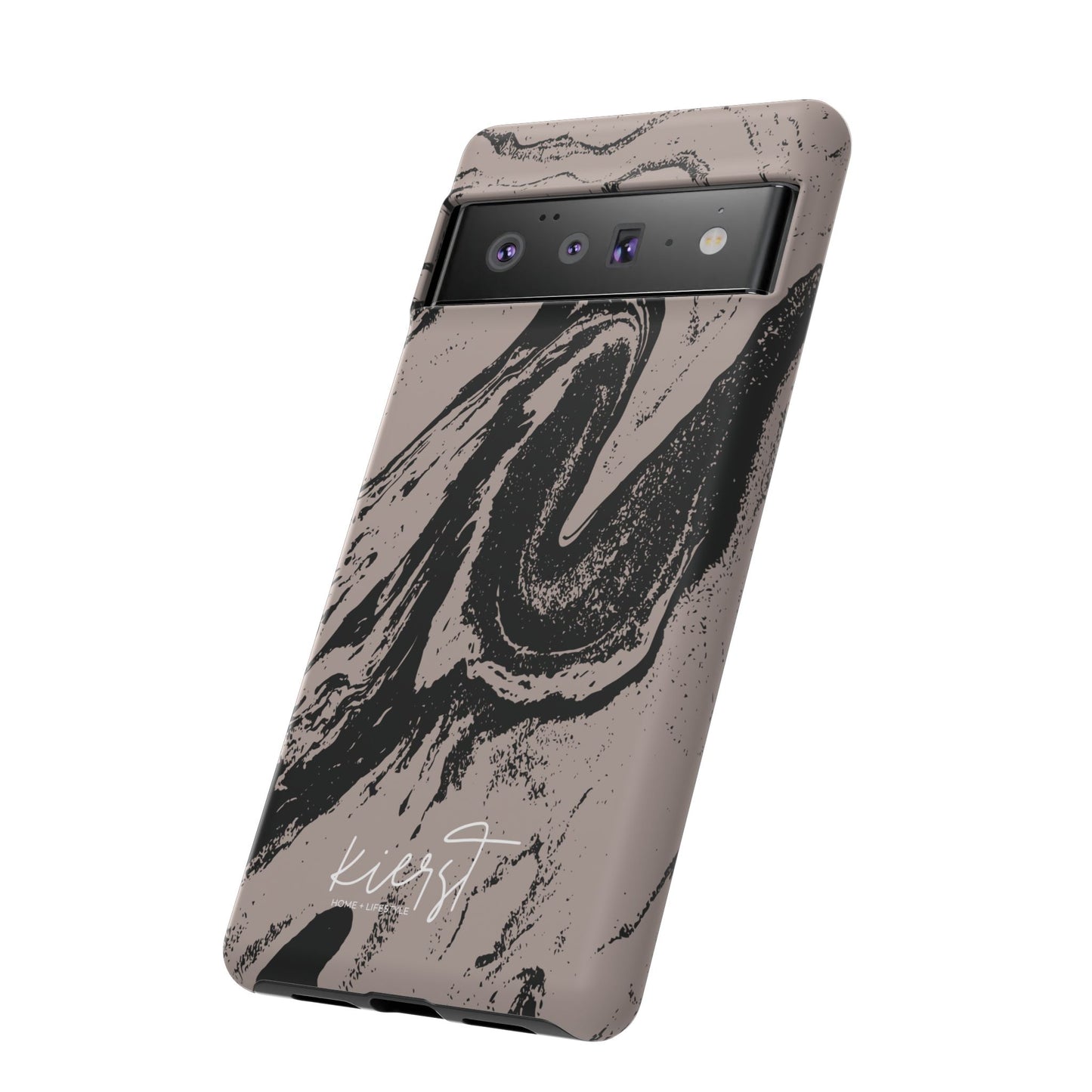 Taupe and Black Marble Google Pixel Phone Case | Artistic, Durable Protection For Your Pixel