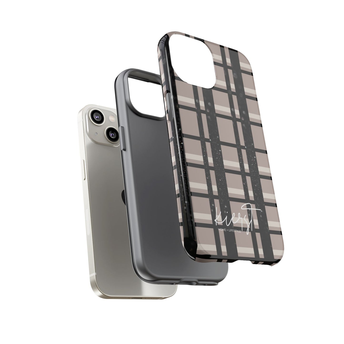 Elevated Neutrals Plaid iPhone Case | Classic Pattern, Modern Contrast