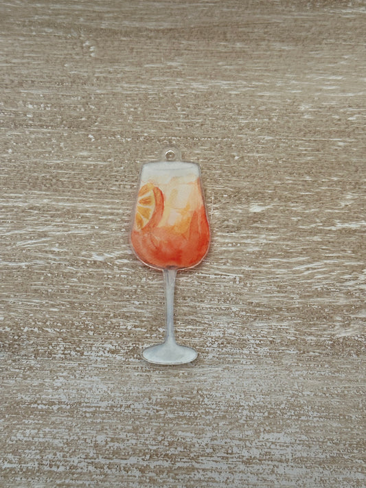 Aperol Spritz Acrylic Ornament + Keychain