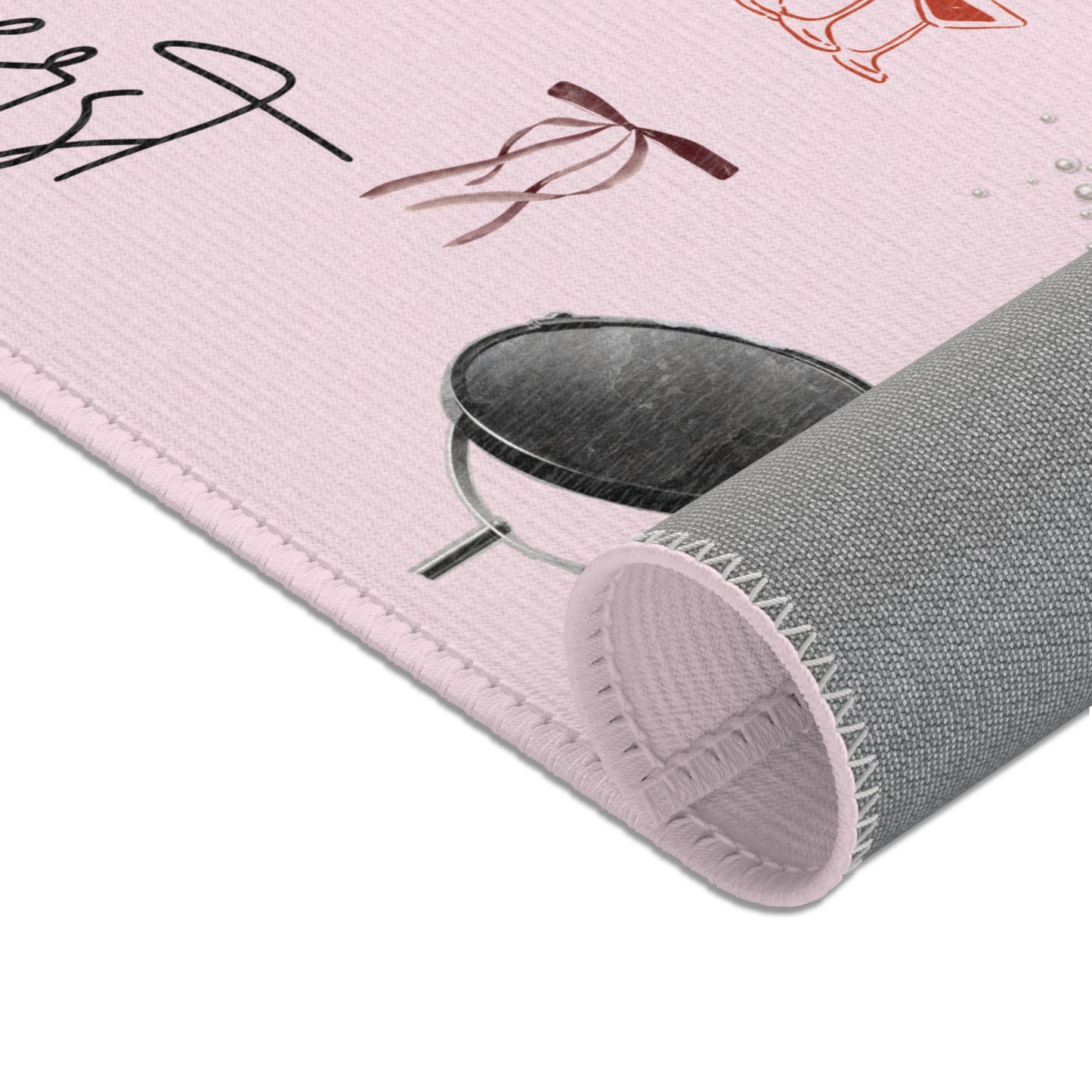 Edge of Romance Area Rug ā Landscape Pink Collage Design