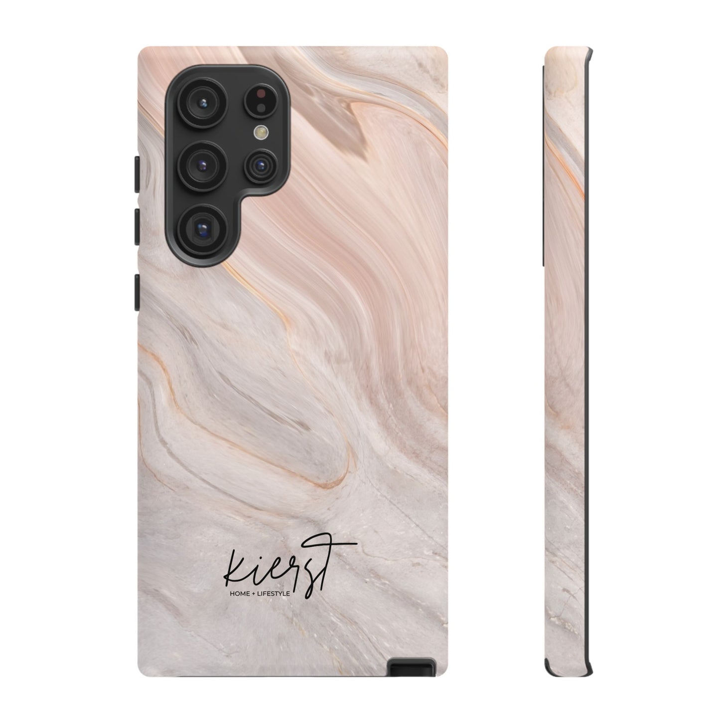 Blush Swirl Marble Samsung Galaxy Phone Case | Subtle Design, Timeless Tone