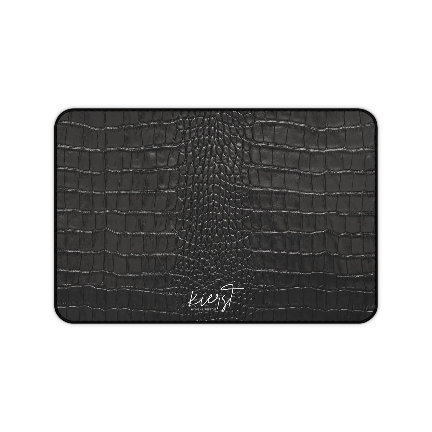 Black Alligator Print Desk Mat | Luxe Printed Texture for Elevated Desk