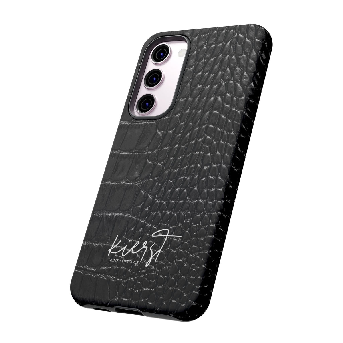 Black Crocodile Print Samsung Galaxy Phone Case