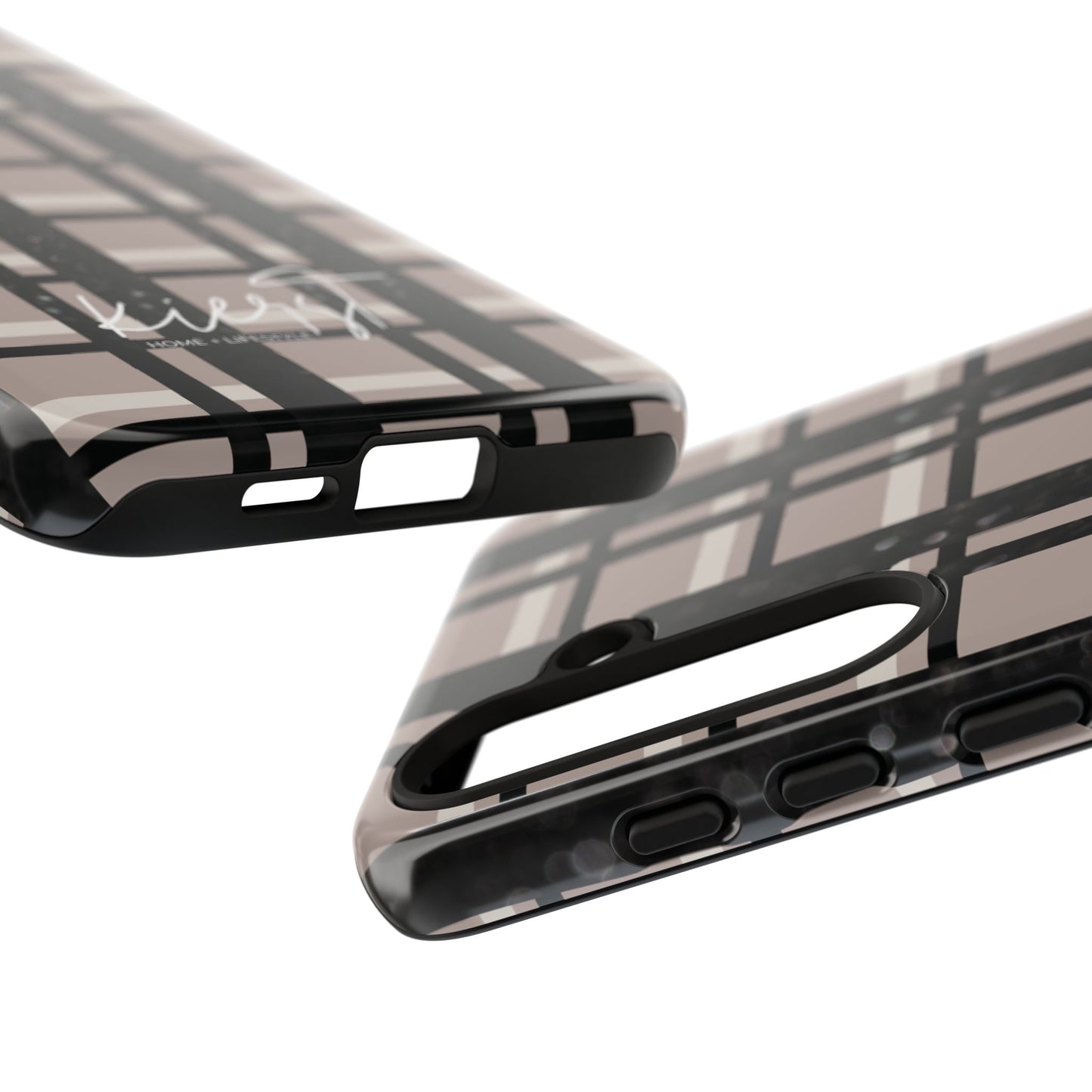 Elevated Neutrals Plaid Samsung Galaxy Case | Structured Style, Soft Edge