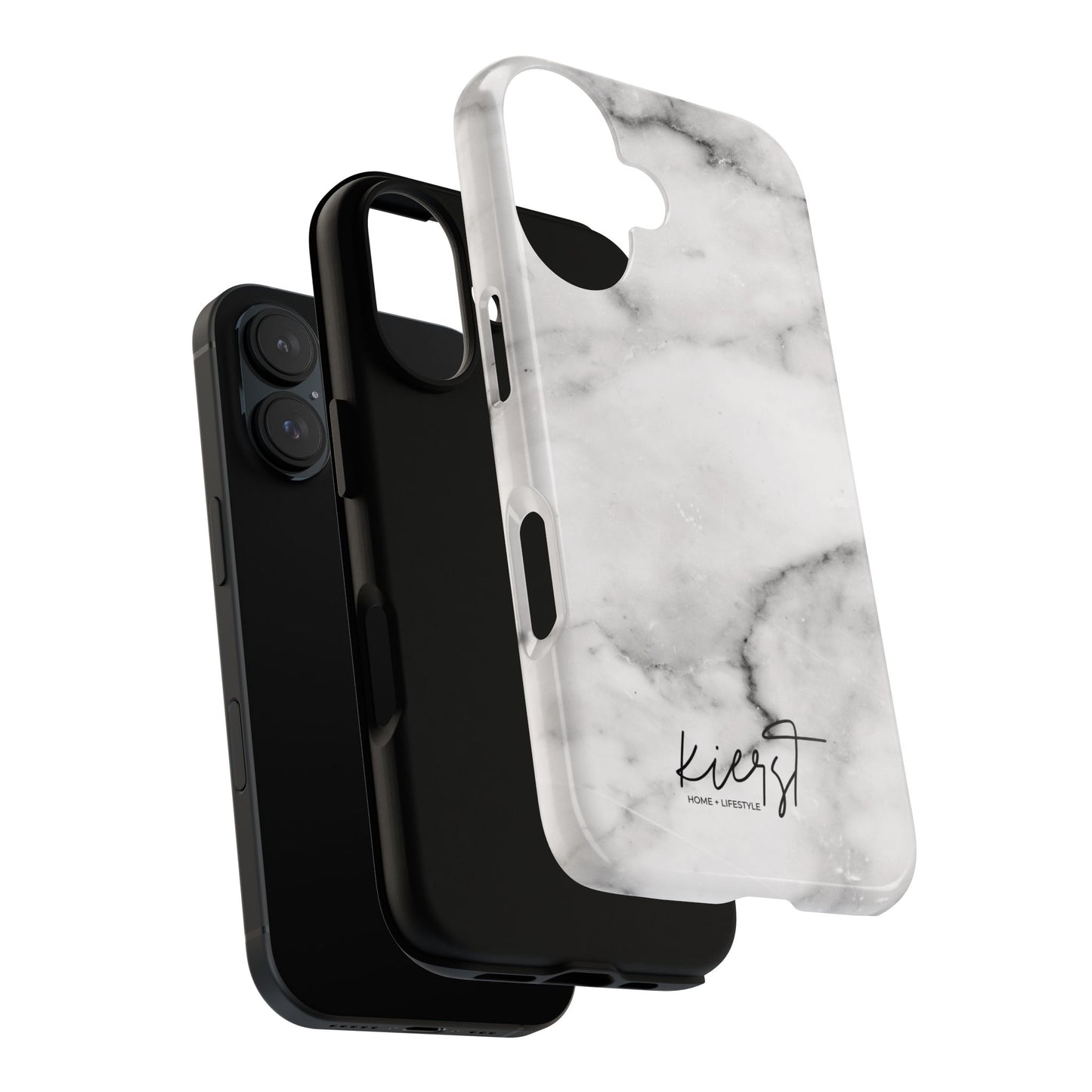 Lived-In White and Grey Marble iPhone Case | Curated Calm, Captured in Marble