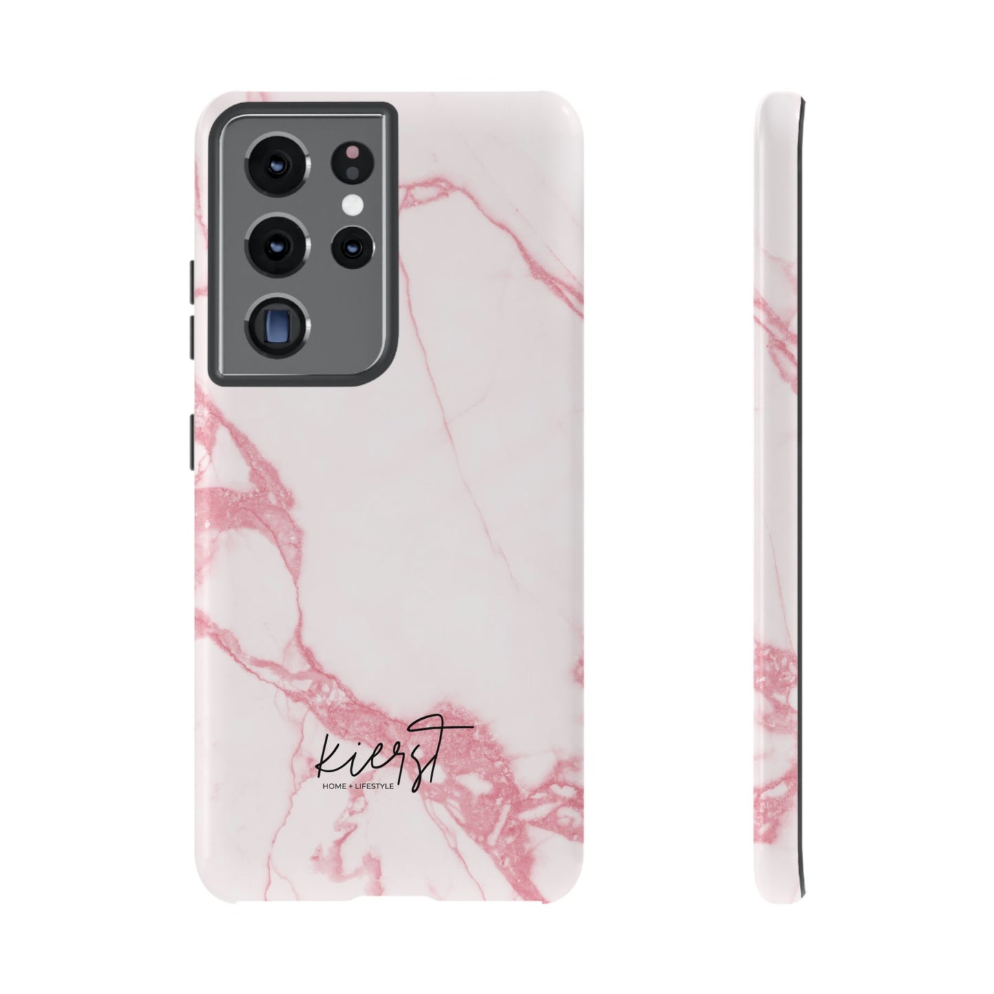 Pink & White Marble Samsung Galaxy Phone Case | Feminine, Polished, and Quietly Bold