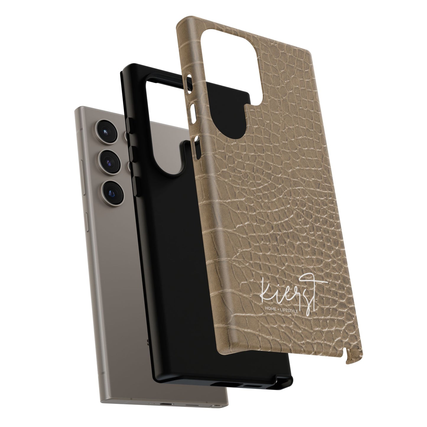 Tan Alligator Print Samsung Galaxy Phone Case | Subtle Statement, Everyday Style