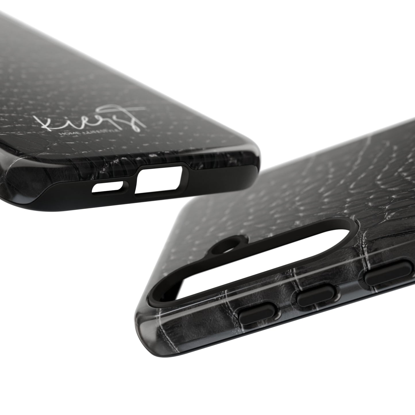 Black Alligator Print Samsung Galaxy Case | Refined Impact, Bold Simplicity