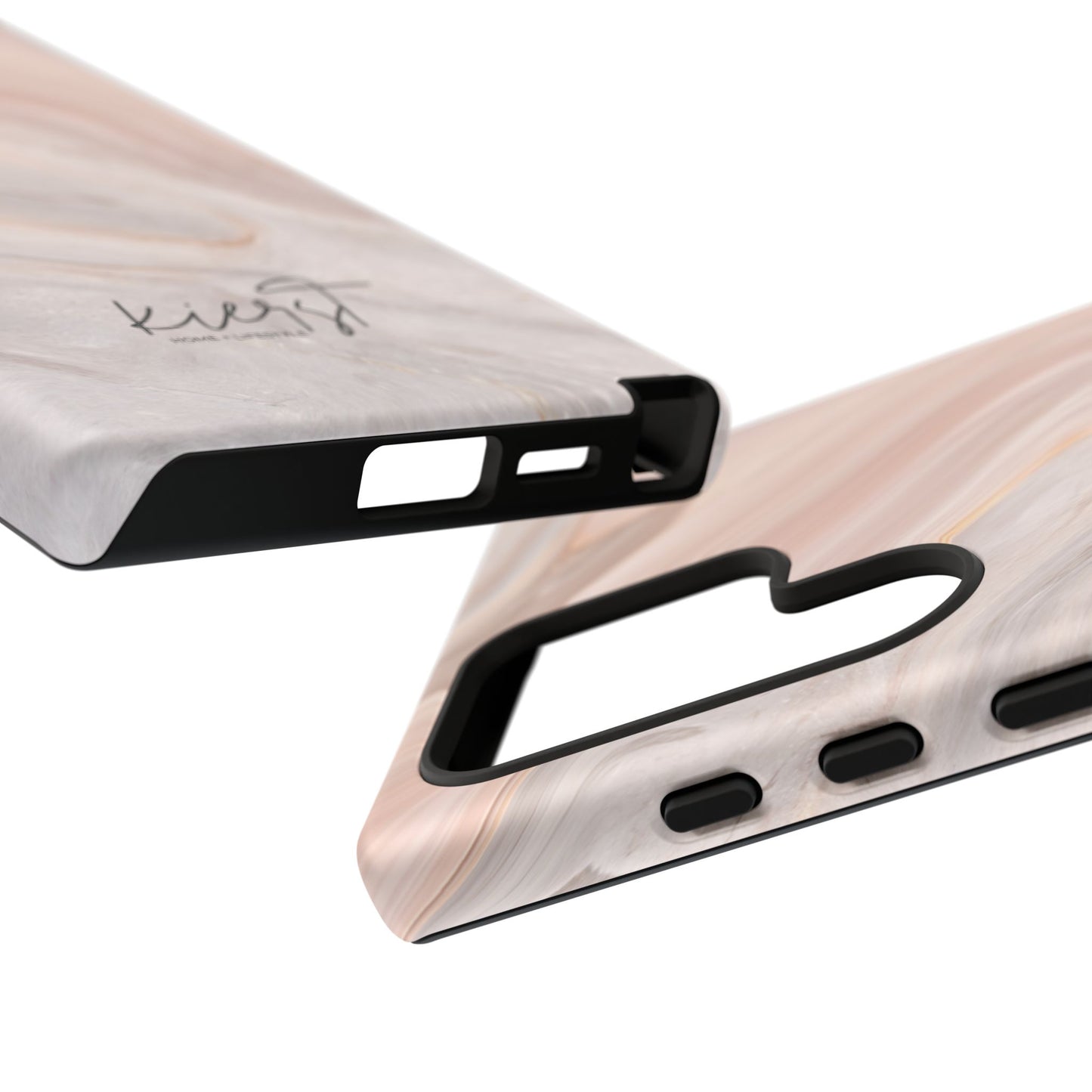 Blush Swirl Marble Samsung Galaxy Phone Case | Subtle Design, Timeless Tone