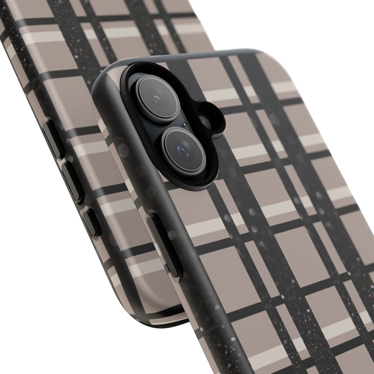 Elevated Neutrals Plaid iPhone Case | Classic Pattern, Modern Contrast