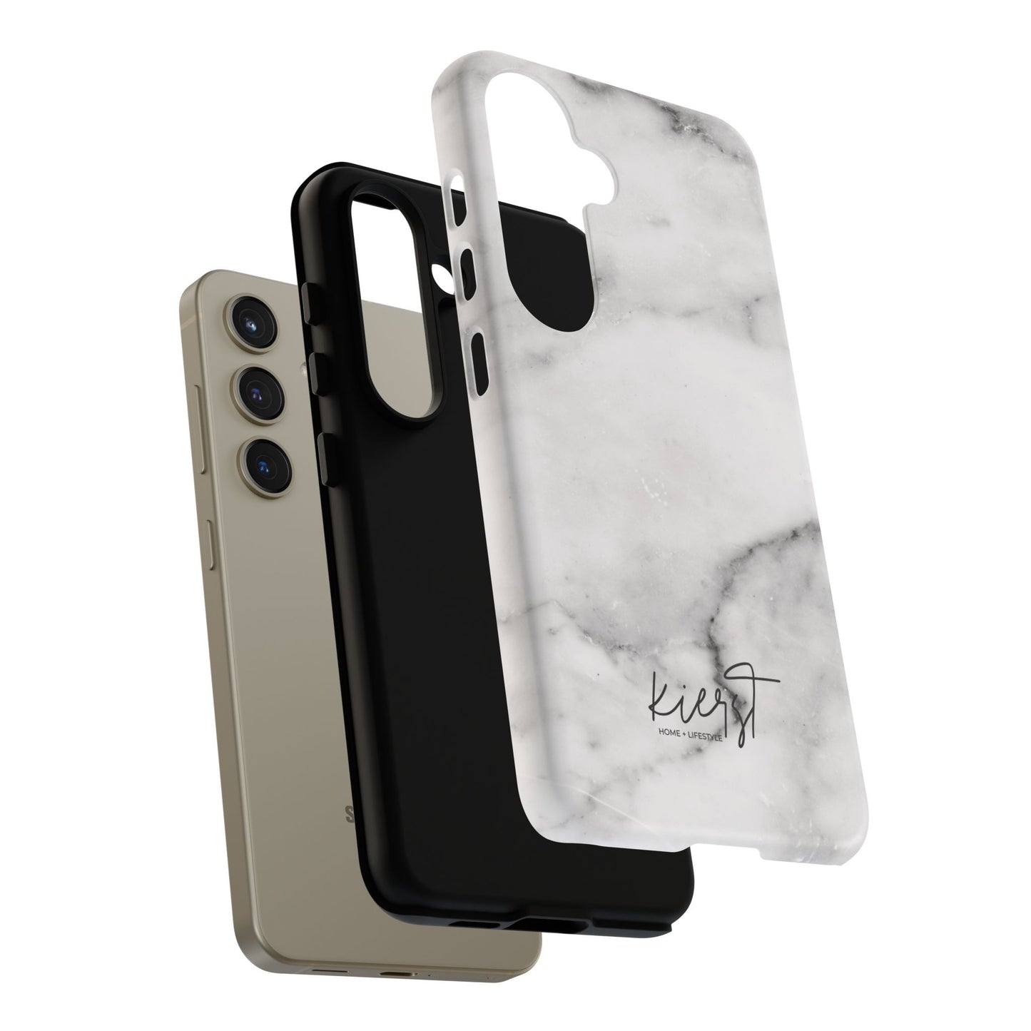 Lived-In White and Grey Marble Samsung Galaxy Case | Soft Strength, Redefined