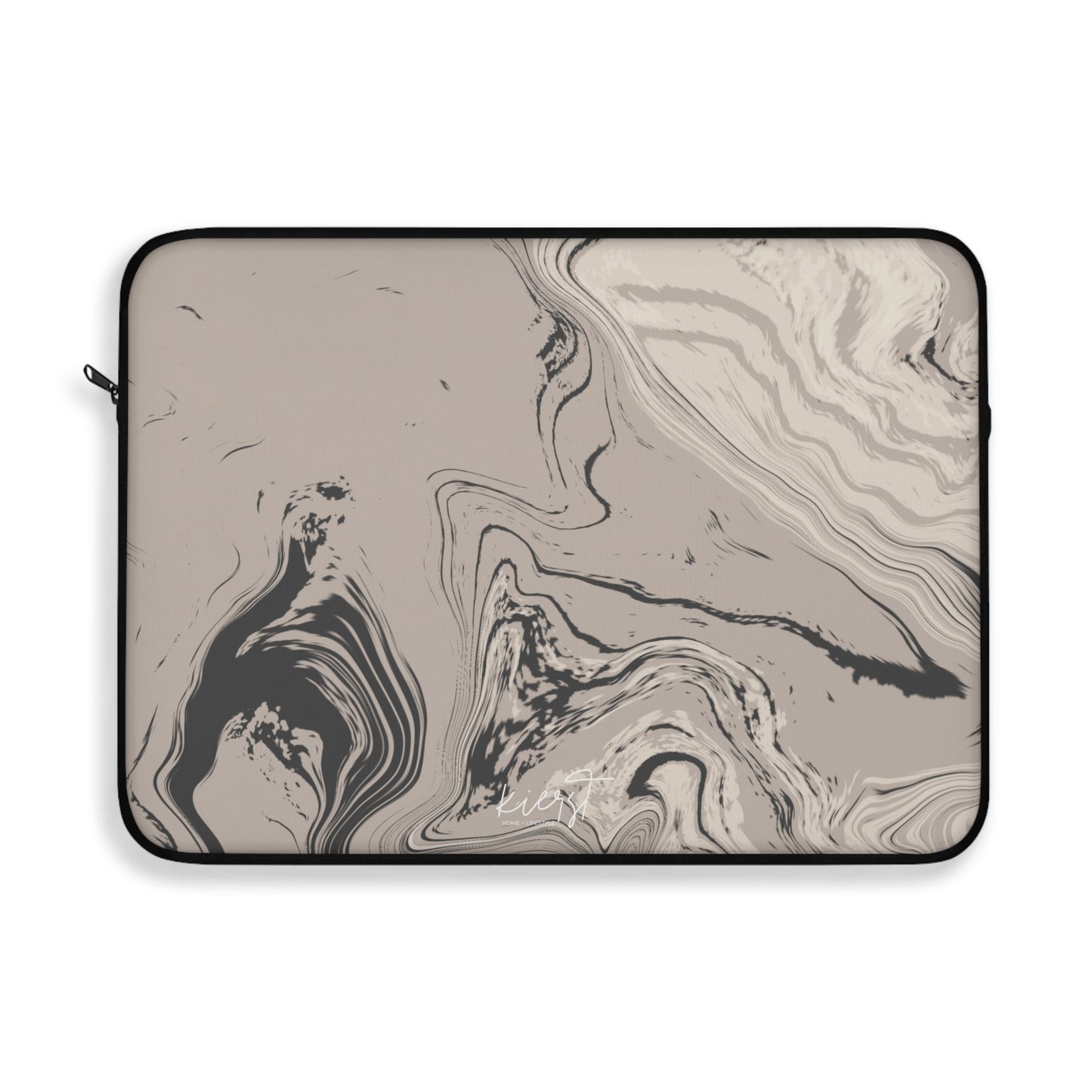 Cream, Grey, and Taupe Marble Laptop Sleeve | Everyday Edge