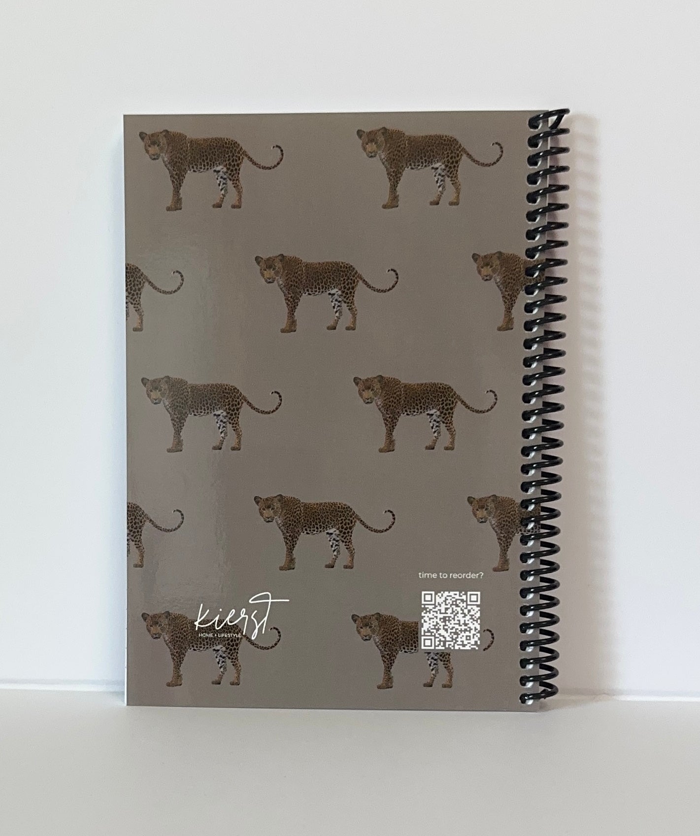 Leopards on Taupe Notebook