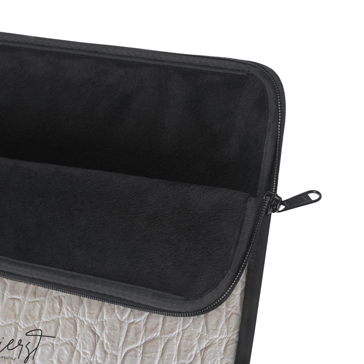 Cream Reptile Print Laptop Sleeve | Elevated Printed Texture for Everyday Tech