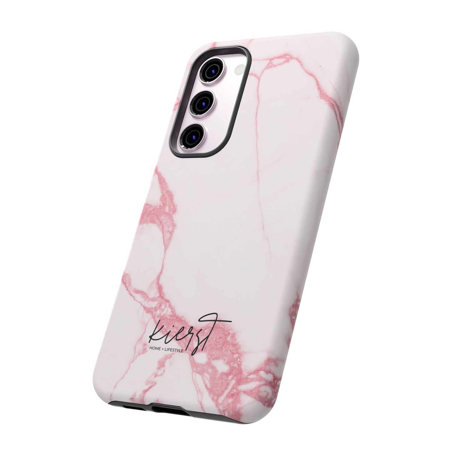 Pink & White Marble Samsung Galaxy Phone Case | Feminine, Polished, and Quietly Bold
