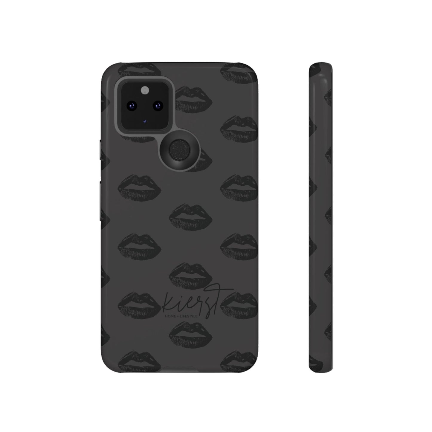 Black Lips Google Pixel Phone Case | Monochrome Meets Mood