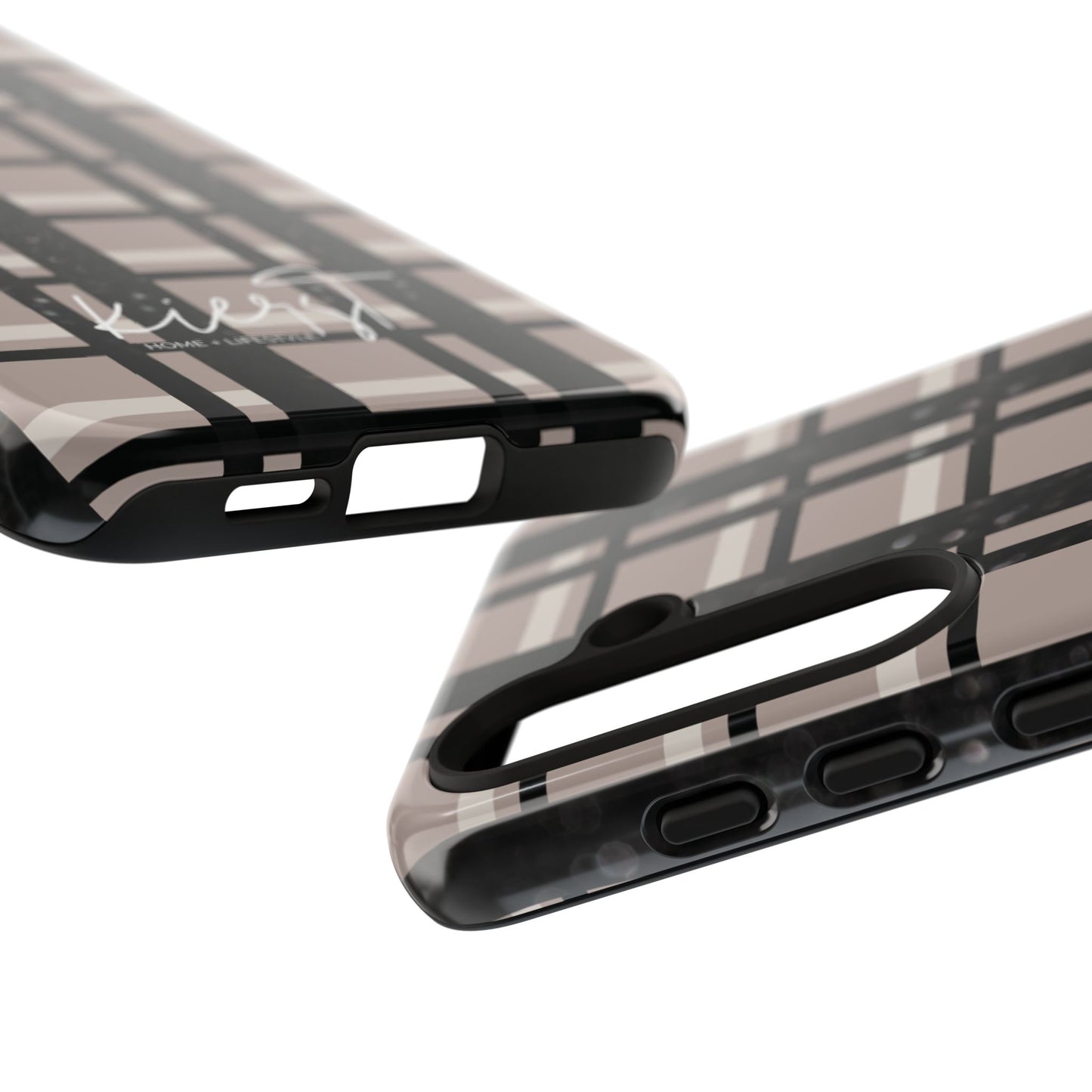 Elevated Neutrals Plaid Samsung Galaxy Case | Structured Style, Soft Edge