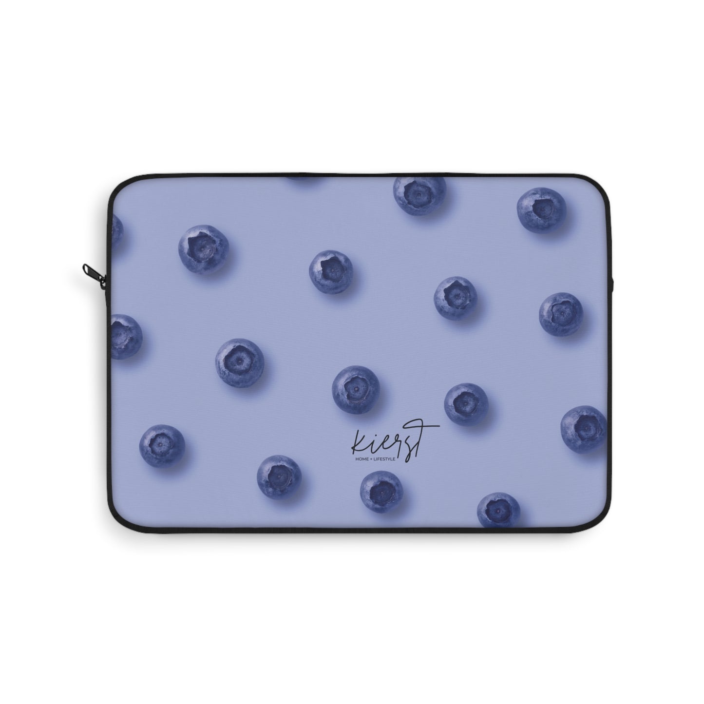 Blueberries Laptop Sleeve | Protective Case with Blue Fruit Pattern on Periwinkle