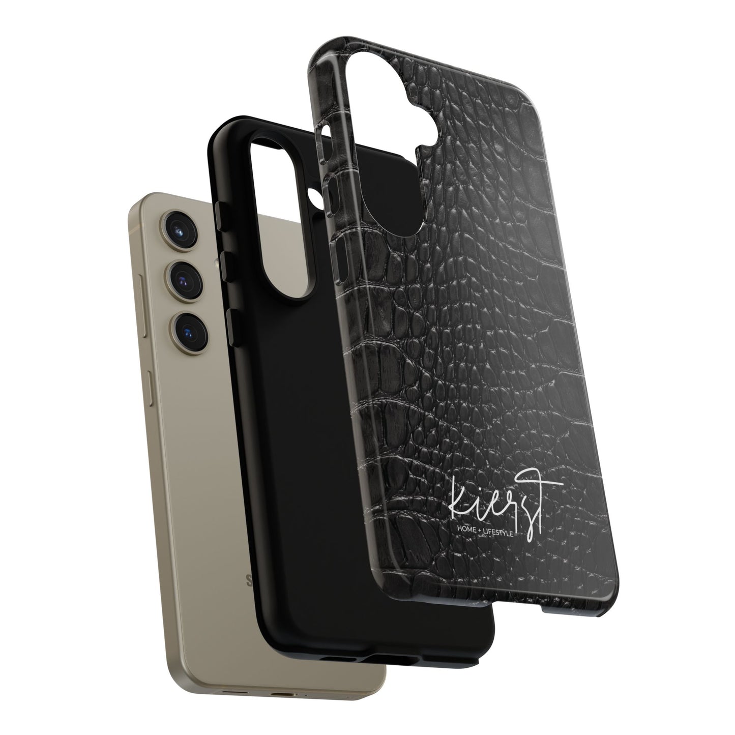 Black Alligator Print Samsung Galaxy Case | Refined Impact, Bold Simplicity