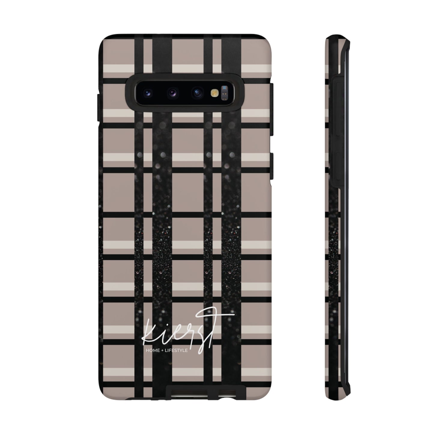 Elevated Neutrals Plaid Samsung Galaxy Case | Structured Style, Soft Edge
