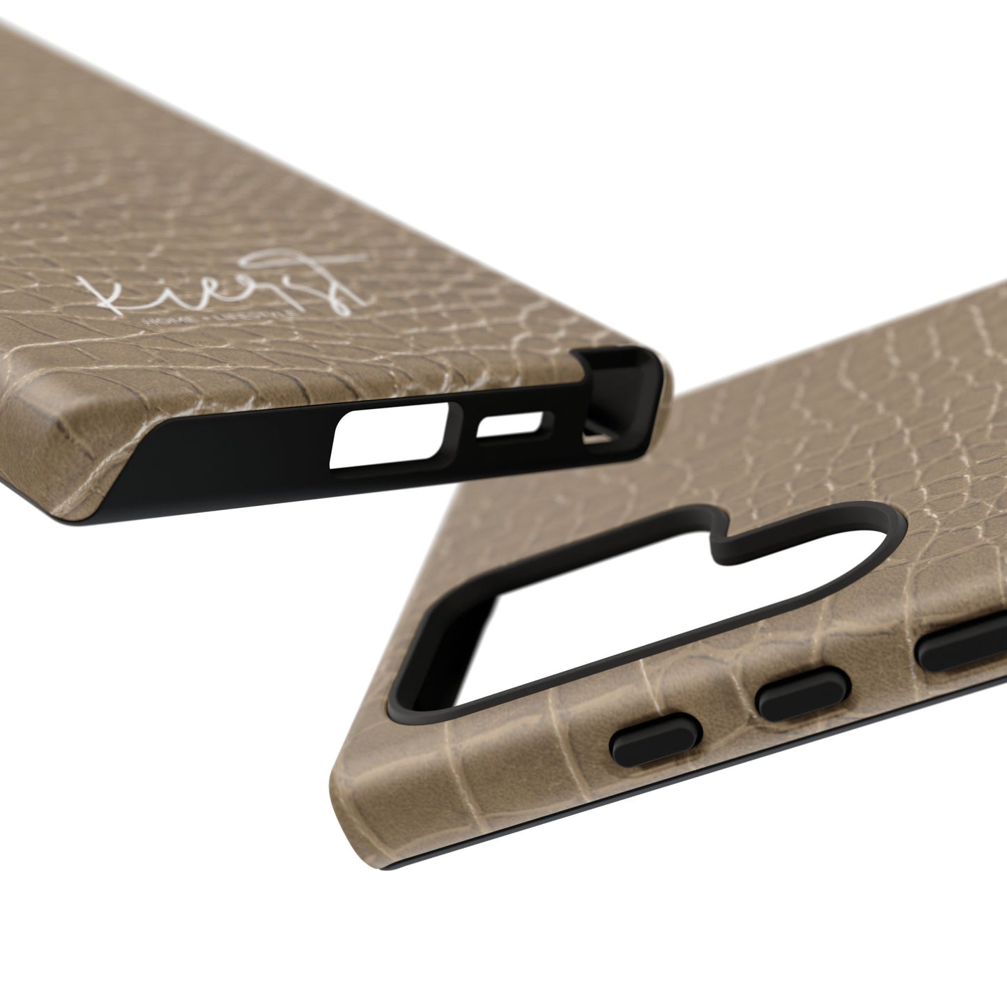 Tan Alligator Print Samsung Galaxy Phone Case | Subtle Statement, Everyday Style