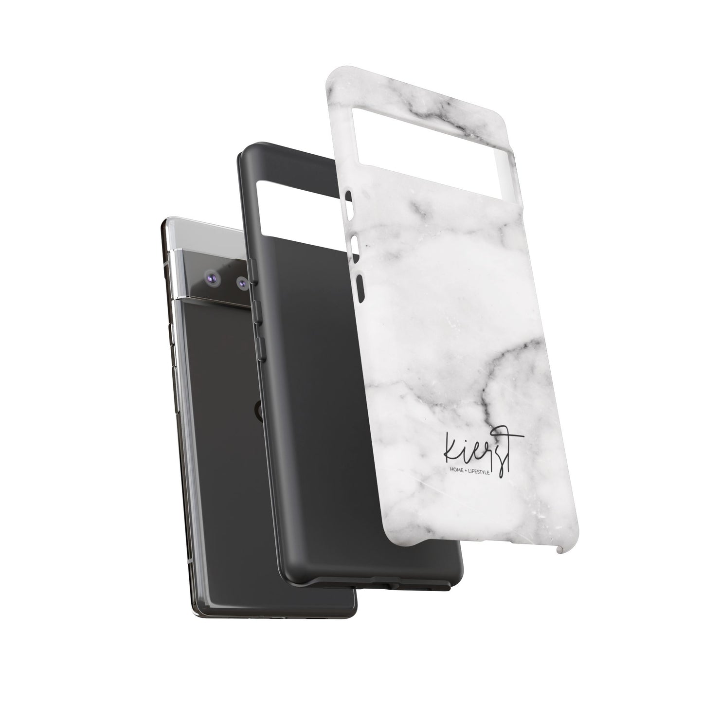 Lived-In White and Grey Marble Google Pixel Case | Elevated Essentials For Everyday