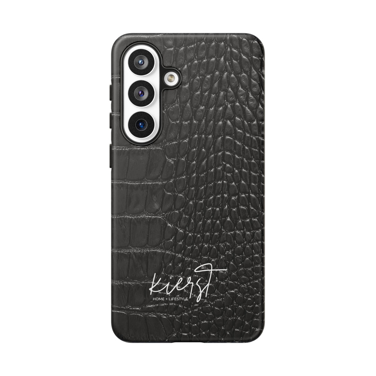Black Crocodile Print Samsung Galaxy Phone Case