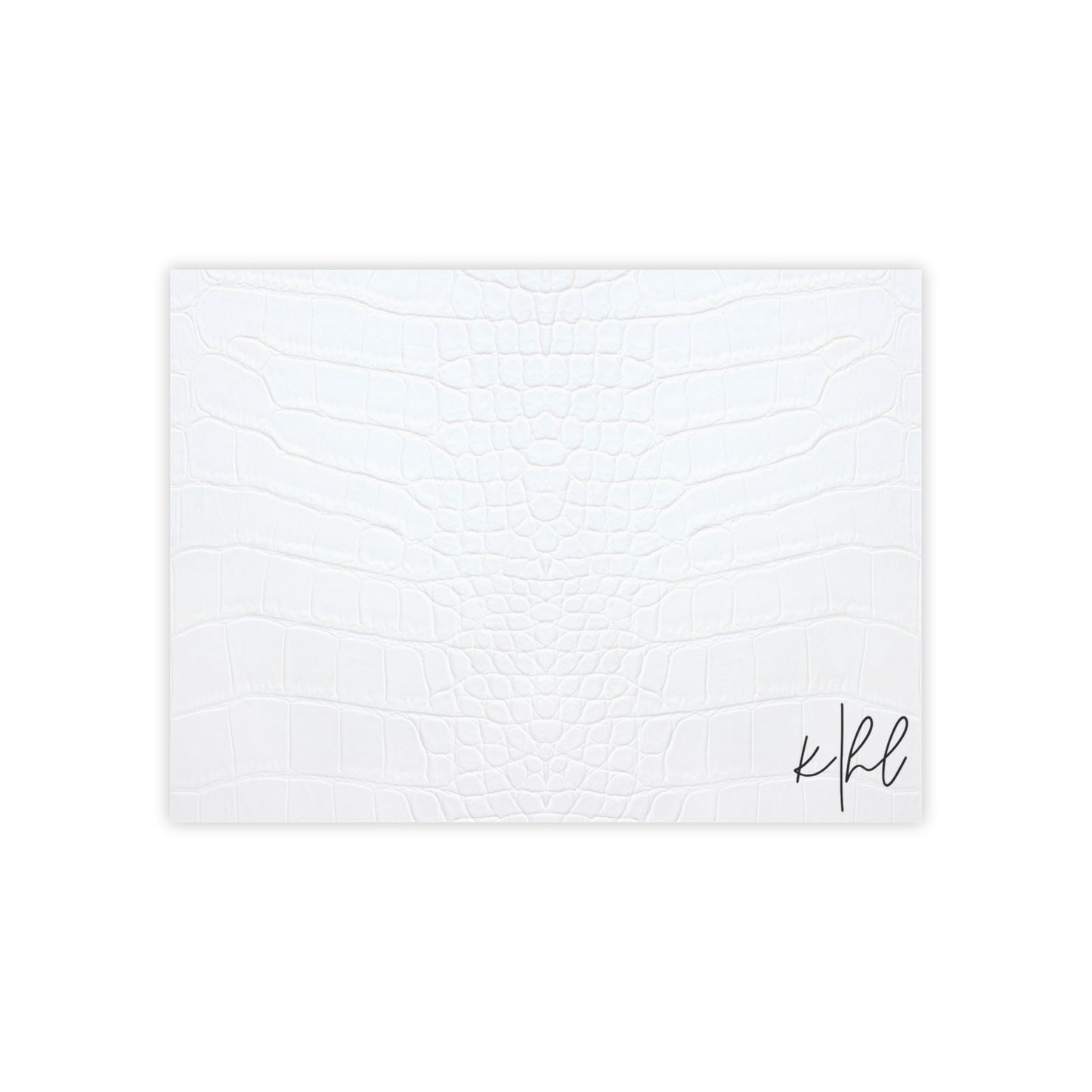 White Alligator Post-it® Note Pad | Luxe Faux Skin-Inspired Memo Pad