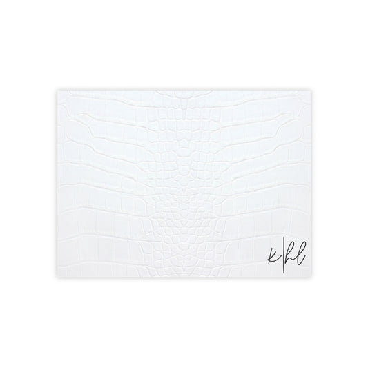 White Alligator Post-it® Note Pad | Luxe Faux Skin-Inspired Memo Pad