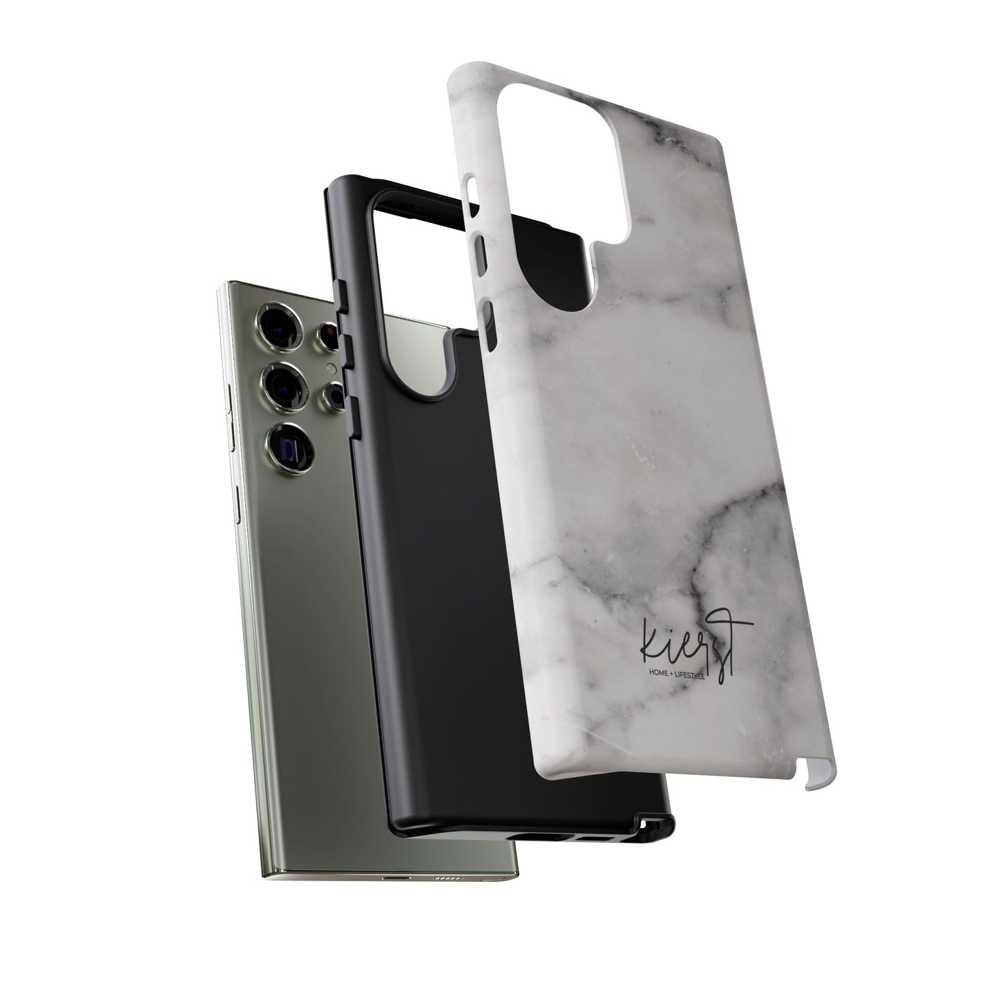 Lived-In White and Grey Marble Samsung Galaxy Case | Soft Strength, Redefined