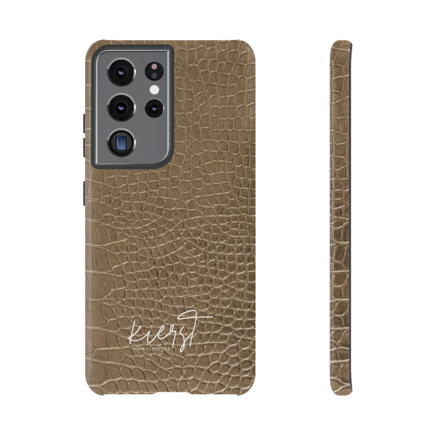 Tan Alligator Print Samsung Galaxy Phone Case | Subtle Statement, Everyday Style