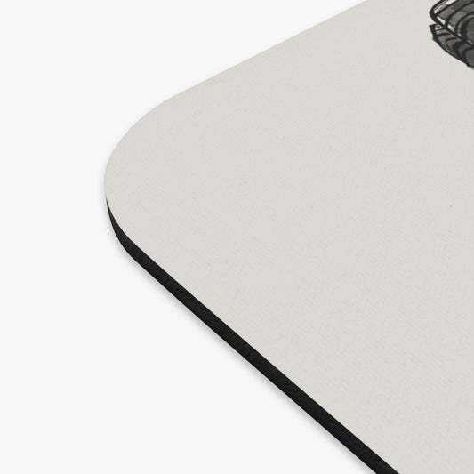 Sketch of Woman in Tulle Dress Mouse Pad – Black and White Fashion Illustration