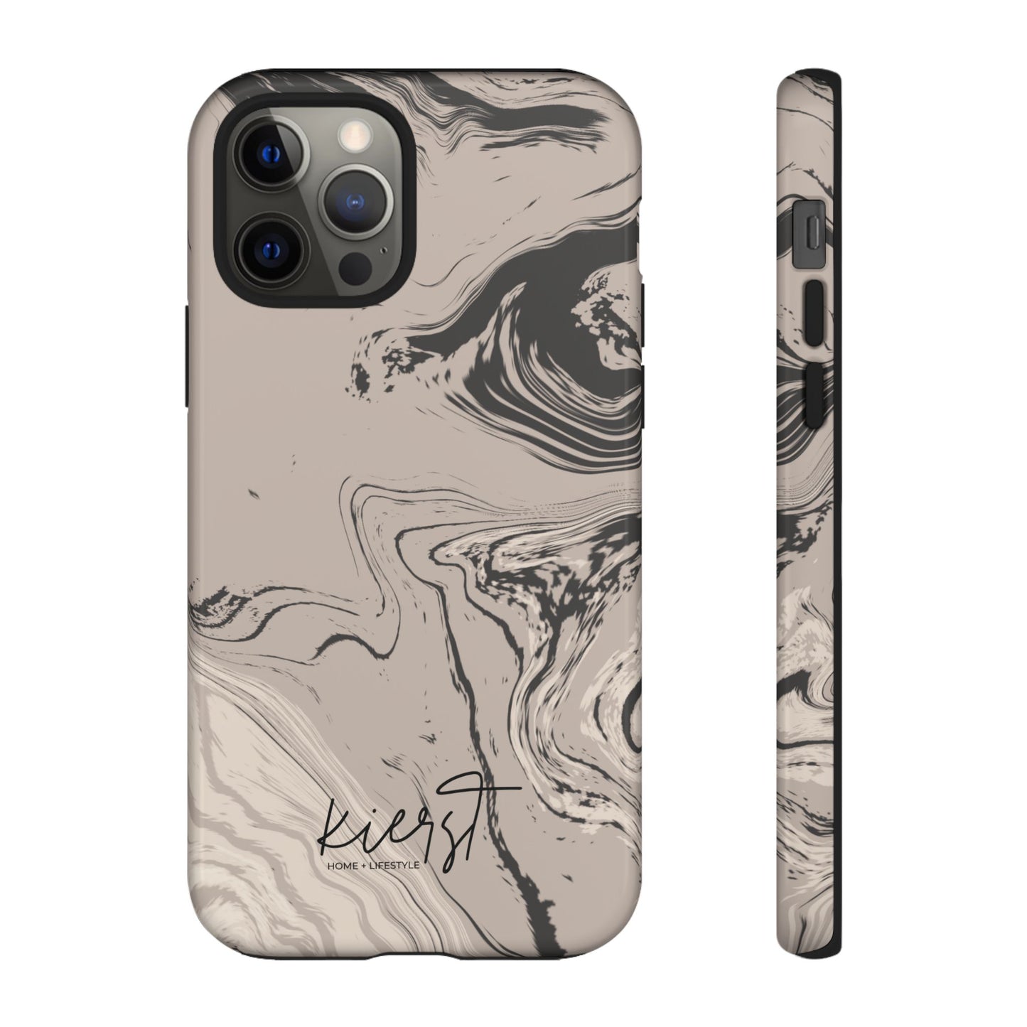 Cream, Grey, and Taupe Marble iPhone Case | A Bold Neutral Grounded in Softness
