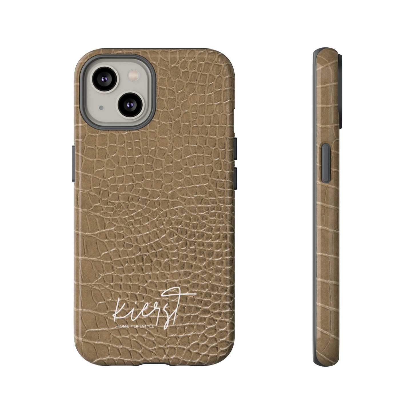 Tan Alligator Print iPhone Case | Elevated texture meets everyday ease